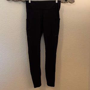 Full length black workout leggings